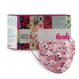 Medizer 3 Katlı Meltblown Pembe Çiçek Desenli Cerrahi Maske Telli 50'li - 20 Adet