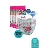 Medizer Madame Spring Desen Meltblown Ultrasonik 3 Katlı Cerrahi Maske - Burun Telli 30 Adet