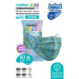 Medizer Meltblown Uzay Bilimi Desenli Cerrahi Çocuk Maskesi 10'lu 1 Paket