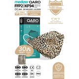 Medizer Qaro Leopar Desenli Kore Tipi KF94 Ffp2 Maske - 30 Adet