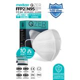 Medizer Qzer 10 Adet Beyaz Renk 5 Katmanlı Ffp2 Maske