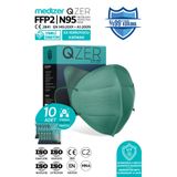 Medizer Qzer 10 Adet Yeşil Renk 5 Katmanlı Ffp2 Maske