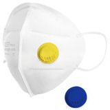 Medizer Qzer 5 Katlı FFP2 N95 Ventilli Maske Beyaz Telli 5'li