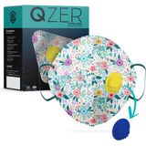 Medizer Qzer Bahar Çiçekleri Desenli 5 Katlı Ventilli Ffp2 Nr N95 Maske - 10 Adet