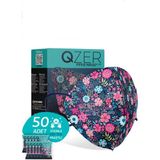 Medizer Qzer Blue Flos Desenli Ffp2 N95 Maske 5 Katmanlı - 50 Adet