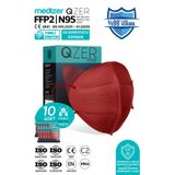 Medizer Qzer Bordo Ffp2 Maske 5 Katlı 10 Adet