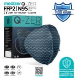 Medizer Qzer Yeşil Çizgi Desenli FFP2 N95 40 Adet Maske