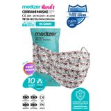 Medizer Sevimli Maymun Desenli Cerrahi Maske Meltblown Kumaş - 10'lu 1 Paket