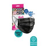 Medizer Siyah Kamuflaj Desenli Meltblown Ultrasonik 3 Katlı Cerrahi Maske 10'lu 1 Kutu - Burun Telli