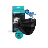 Medizer Siyah Meltblown Kumaş Full Ultrasonik 3 Katlı Cerrahi Maske - Burun Telli 10'lu 1 Kutu