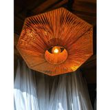 Medizin Yıldız Hasır Avize 80X80Cm Bohem Avize Jüt Avize Oda Mutfak Salon Avize Restoran Kafe Avize