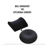 Medpride Ortopedik Bel Sırt Ofis Koltuk Sandalye Yastık ve Yuvarlak Simit Minderi