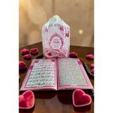 Medrese Yayınları Tül Keseli Yasin Kitabı Cüzü Pembe 12x16 çanta boy 25 li Kız Bebek için Tesbihli Doğum Cenaze Mevlüt Hediyeliği