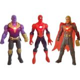 Medska Marvel Kahramanlar Örümcek Adam Thanos Thor 3'lü Set
