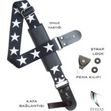 Medusa Omuz Yastıklı Gitar Askısı Strap Lock Pena Kılıfı Hediyeli Sırıus Model