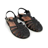 Meduse Sunville Noir Paillete - Siyah Parlak Kadın Sandalet - Parlak Siyah