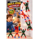 Medushop 3'lü Duvara Yapışan Takla Atan Ninja Figür Oyuncak Seti Hareketli Çocuk Oyuncağı 4+ Yaş - Çok Renkli