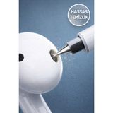 Medushop Kablosuz Kulaklık Temizleme Kiti 3’ü 1 Arada Fırça Seti Airpods Temizleyici Kalem Aparat - Beyaz