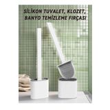 MEDUSHOP Silikon Kolozet Banyo Tuvalet Fırçası Beyaz Renk