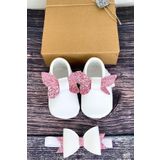 Meduza Baby Beyaz Pembe Kelebek Bebek Makosen Ve Saç Bandı