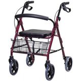 Medwelt Arkalikli Tekerlekli Yürüteç (Walker) TM-H-8026 - 68 cm - Kırmızı