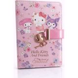 Medy Store Hello Kitty ve Arkadaşları Mini Kilitli Hatıra Defteri | A6 | 96 Yaprak | Anahtarlı Günlük - Pembe