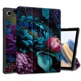 MEEgoodo Samsung Galaxy Tab A8 10,5 inç Kılıf 2022 Modeli (SM-X200/X205/X207) için Kılıf, Üç Katlı Standlı Akıllı Tablet Kılıfı + Yumuşak TPU Arka Kabuk + Otomatik Uyanma/Uyuma, Güzel Fantezi Çiçek