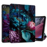 MEEgoodo Samsung Galaxy Tab A9 Plus 11 inç Kapak 2023 S Kalem Tutucu ile, A9+ Akıllı Tablet Kılıfları Deri Trifold Stand+Yumuşak TPU Arka Kabuk+Akıllı Otomatik Uyandırma/Uyku, Güzel Fantezi Çiçek