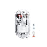 Meetion | BTM005 | Beyaz | Saydam Ofis Mouse | 2.4G Kablosuz + Çift Bluetooth | Sessiz Tıklama | 2400 DPI