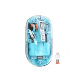 Meetion | BTM005 | Mavi | Saydam Ofis Mouse | 2.4G Kablosuz + Çift Bluetooth | Sessiz Tıklama | 2400 DPI