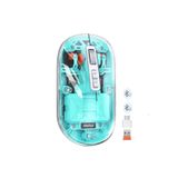 Meetion | BTM005 | Yeşil | Saydam Ofis Mouse | 2.4G Kablosuz + Çift Bluetooth | Sessiz Tıklama | 2400 DPI
