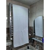 Mef Collection 6'lı Otel Banyo Havlusu Beyaz 90x145 | Büyük Boy %100 Pamuk Kalın Vücut Havlusu - 90 x 150 cm