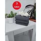 Mef Collection Gri Kuaför Havlusu 3'lü Set 50x90 | Berber ve Sporcu Baş Havlusu | Hızlı Kurur - 50 x 90 cm