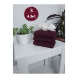 Mef Collection Vişne Kuaför Havlusu 3'lü Set 50x90 cm | Berber Havlusu Sporcu Havlusu Baş Havlusu | Hızlı Kurur