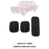 MEF Fiat Murat 124 Serçe Uyumlu Pedal Lastiği Fren Debriyaj Gaz (1 Takım)