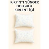 Mefaks Tekstil 2 Adet Kırlent Içi – Kırpıntı Sünger Dolgulu Yastık Iç Dolgu 30X50 cm - 30 x 50 cm - Beyaz