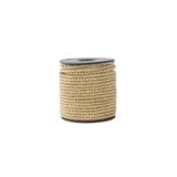 MEFAKS TEKSTİL 3mm Simli Polyester Kordon İp 25 Metre | Makrome & Örgü İpi