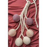 MEFAKS TEKSTİL 6 Toplu Kordon Sarım Braçol Mürdüm/Krem