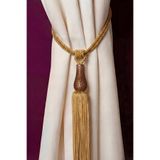MEFAKS TEKSTİL Kafes Lale Model Perde Bağı Braçol Tek Adet Brown Barok Gold