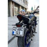 mefsa PLAKALIK PLASTİK TAK KOLAY MOTOR MOTOSİKLET KROM ÇERÇEVELİ 1 ADET