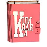 Meftun Ahşap Dizayn Ahşap Kitap Kumbara - Pembe