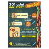 MEG DİJİTAL Okul Etiketi Kişiye Özel Okul Etiketi Kalem Defter Etiketi İsimli Sticker İsme Özel Okul Etiketi Sevimli Geyik ve Penguen