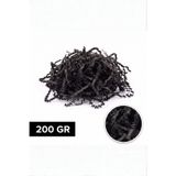 MEG TASARIM DÜNYASI Siyah Zikzak Kırpık Kağıt 200 Gr - Dekoratif Hediye Kutusu ve Paketleme Dolgu Malzemesi Z Zigzag Kutu İçi Süs ve Kargo Koruyucu Ambalaj Malzemesi Black Paper