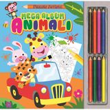 Mega album animali. Ediz. illustrata. Con matite