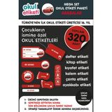 Mega Arabalar Temalı Paket Isme Özel Okul Etiketi / Stıcker Toplam 320 Adet