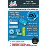 Mega Astranot Ayda Temalı Paket Isme Özel Okul Etiketi / Stıcker Toplam 320 Adet