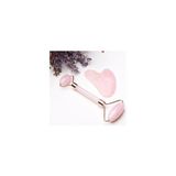 Mega Awm Pembe Kuvars Jade Roller ve Kalp Gua Sha Masaj Taşı Premium Set
