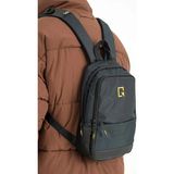 Mega Bag Yağmura Dayanıklı Polyester Kumaş Mini Erkek Sırt Çantası - --Siyah