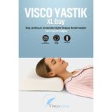 Mega Boy Ortopetik Visco Yastık Boyun Fıtığı Boyun Düzleşmesi Için Visco Yastık 60X40X14/12 cm - 60 x 30 x 10 cm - Beyaz
