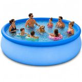 Mega Büyük Boy Şişme Havuz, 3.66 Metre Çaplı Jumbo Aile Havuzu, 3 Katmanlı Dayanıklı PVC UV Güneşe Dayanıklı, Yetişkin Çocuk Ev Bahçe Teras Yazlık Aile Kullanımı İçin Mega Büyük Boy Şişme Havuz
